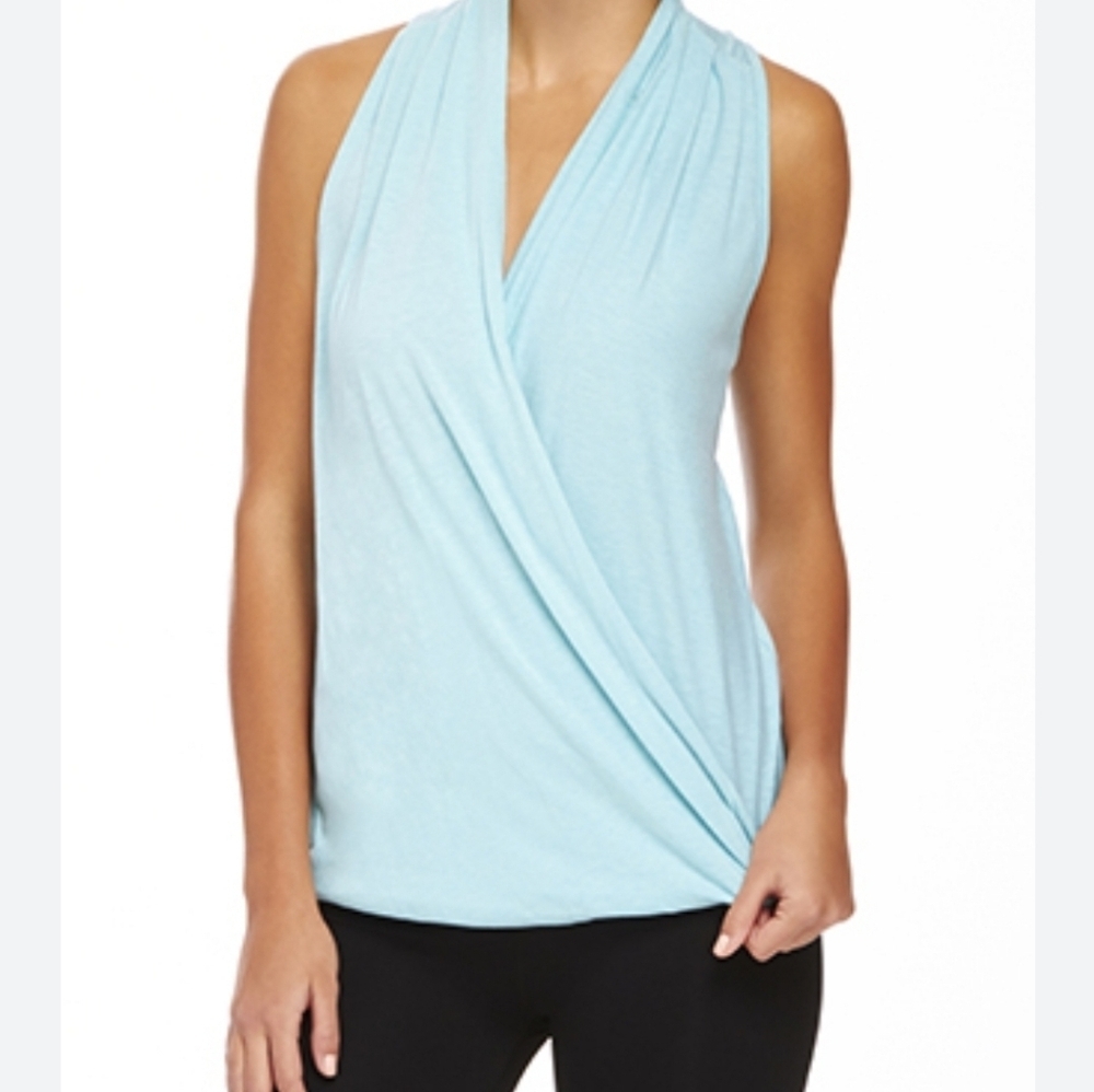 FABLETICS Aruba II Wrap Top Seafoam Green with Racerback Soft Size Medium Summer